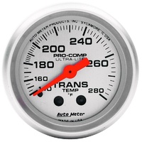 Auto Meter Ultra-Lite Series Transmission Temperature Gauge 2-1/16" 140-280°F