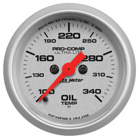 Auto Meter Ultra-Lite Series Oil Temperature Gauge 2-1/16" Full Sweep Electric 100-340°F AU4356