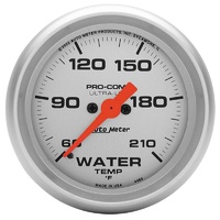 Auto Meter Ultra-Lite Series Water Temperature Gauge 2-1/16" Electric 60-210°F