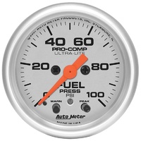 Auto Meter Ultra-Lite Series Fuel Pressure Gauge 2-1/16" 0-100 psi AU4371
