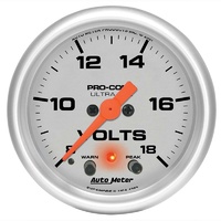 Auto Meter Ultra-Lite Series Voltmeter Gauge 2-1/16" Electric 8-18 volts AU4383