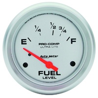 Auto Meter Ultra-Lite Series Fuel Level Gauge 2-5/8" Short Sweep 16-158 ohms