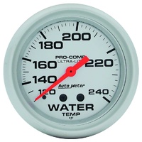 Auto Meter Ultra-Lite Series Water Temperature Gauge 2-5/8" Mechanical 120-240°F