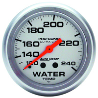 Auto Meter Ultra-Lite Series Water Temperature Gauge 2-5/8" Mechanical 120-240°F