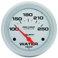 Auto Meter Ultra-Lite Series Water Temperature Gauge 2-5/8" Electric 100-250°F AU4437