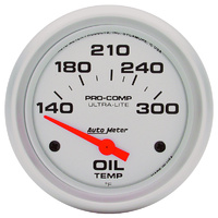 Auto Meter Ultra-Lite Series Oil Temperature Gauge 2-5/8" Electric 140-300°F