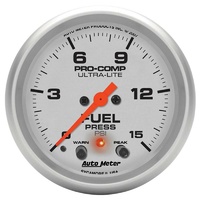 Auto Meter Ultra-Lite Series Fuel Pressure Gauge 2-5/8" Electric 0-15 psi AU4470