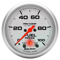 Auto Meter Ultra-Lite Series Fuel Pressure Gauge 2-5/8" Electric 0-100psi AU4472