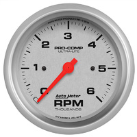 Auto Meter Ultra-Lite Series Tachometer 3-3/8" In-Dash 0-6,000 rpm AU4475