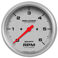 Auto Meter Ultra-Lite Series Tachometer 5" In-Dash 0-6,000 rpm AU4476