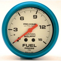 Auto Meter Ultra-Nite Series Fuel Pressure Gauge 2-5/8" Mechanical 0-15 psi