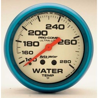 Auto Meter Ultra-Nite Series Water Temperature Gauge 2-5/8" Mechanical 140-280°F