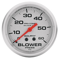Auto Meter Ultra-Lite Series Blower Pressure Gauge 2-5/8" Liquid Filled 0-60 psi