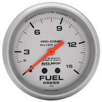 Auto Meter Ultra-Lite Series Fuel Pressure Gauge 2-5/8" Liquid Filled 0-15 psi