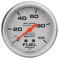 Auto Meter Ultra-Lite Series Fuel Pressure Gauge 2-5/8" Liquid Filled 0-100 psi