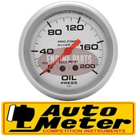 Auto Meter Ultra-Lite Series Oil Pressure Gauge 2-5/8" Liquid Filled 0-200 psi