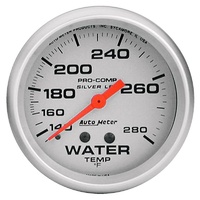Auto Meter Ultra-Lite Water Temperature Gauge 2-5/8" Liquid Filled 140-280°F