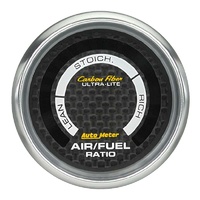 Auto Meter Carbon Fiber Series Air / Fuel Ratio Gauge 2-1/16" Digital Lean Rich