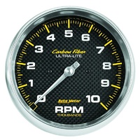 Auto Meter Carbon Fiber Series Tachometer 5" In-Dash 0-10,000 rpm AU4898