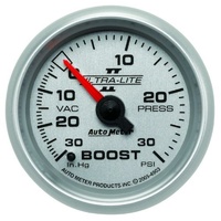 Auto Meter Ultra-Lite II Series Boost/Vacuum Gauge 2-1/16" Mechanical 30 psi