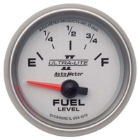 Auto Meter Ultra-Lite II Series Fuel Level Gauge 2-1/16" Short Sweep GM 0-90 ohm