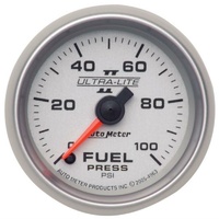 Auto Meter Ultra-Lite II Series Fuel Pressure Gauge 2-1/16" Electric 0-100 psi