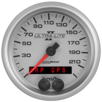 Auto Meter Ultra-Lite II GPS Speedometer 3-3/8" In-Dash Metric 0-225kph AU4980-M