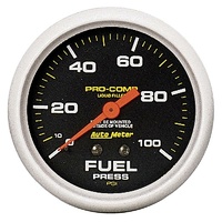 Auto Meter Pro-Comp Fuel Pressure Gauge 2-5/8" Liquid Filled Mechanical 0-100psi
