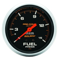 Auto Meter Pro-Comp Fuel Pressure Gauge 2-5/8" Liquid Filled Isolator 0-15 psi