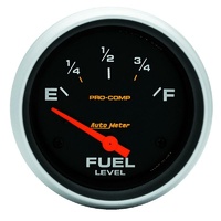 Auto Meter Pro-Comp Series Fuel Level Gauge 2-5/8" Short Sweep 240-33 ohms