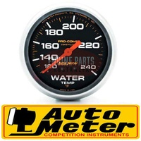 Auto Meter Pro-Comp Water Temperature Gauge 2-5/8" Liquid Filled Mech 120-240°F