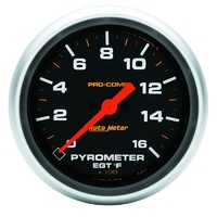 Auto Meter Pro-Comp Pyrometer Gauge 2-5/8" Full Sweep Electric 0-1600°F AU5444