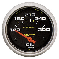 Auto Meter Pro-Comp Oil Temperature Gauge 2-5/8" Short Sweep Electric 140-340°F