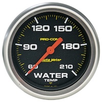 Auto Meter Pro-Comp Water Temperature Gauge 2-5/8" Electric Low Temp 60-210°F