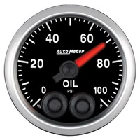 Auto Meter Elite Series Oil Pressure Gauge 2-1/16" Warning Function 0-100 psi