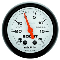 Auto Meter Phantom Series Boost/Vacuum Gauge 2-1/16" Mechanical 20 psi AU5701