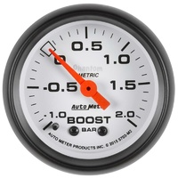 Auto Meter Phantom Boost/Vacuum Gauge 2-1/16" Mechanical 2.0 Bar AU5703-M2
