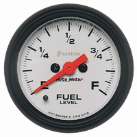 Auto Meter Phantom Series Fuel Level Gauge 2-1/16" Programmable 0-280 ohms