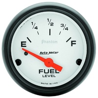 Auto Meter Phantom Series Fuel Level Gauge 2-1/16" Short Sweep GM 0-90 ohms
