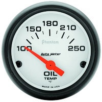 Auto Meter Phantom Oil Temperature Gauge 2-1/16" Electric 100-250°F AU5747