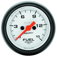 Auto Meter Phantom Series Fuel Pressure Gauge 2-1/16" Electric 0-15 psi AU5761
