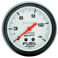 Auto Meter Phantom Series Fuel Pressure Gauge 2-5/8" Mechanical 0-15 psi AU5810