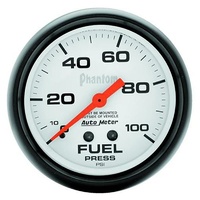 Auto Meter Phantom Series Fuel Pressure Gauge 2-5/8" Mechanical 0-100 psi AU5812