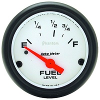 Auto Meter Phantom Series Fuel Level Gauge 2-5/8" Short Sweep GM 0-90 ohms