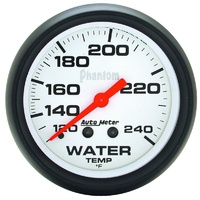 Auto Meter Phantom Series Water Temperature Gauge 2-5/8" Mechanical 120-240°F