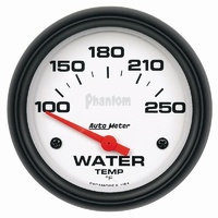Auto Meter Phantom Water Temperature Gauge 2-5/8" Short Sweep Electric 100-250°F