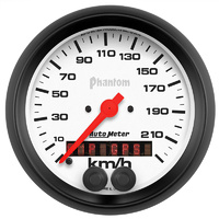 Auto Meter Phantom Series GPS Speedometer3-3/8" In-Dash Metric 0-225kph AU5880-M