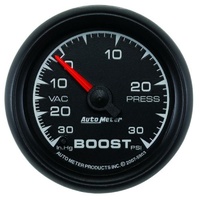 Auto Meter ES Series Boost/Vacuum Gauge 2-1/16" Full Sweep Mechanical 30 psi