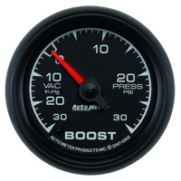 Auto Meter ES Series Boost/Vacuum Gauge 2-1/16" Full Sweep Electric 30 psi