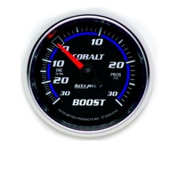 Auto Meter Cobalt Series Boost/Vacuum Gauge 2-1/16" Full Sweep Mechanical 30 psi